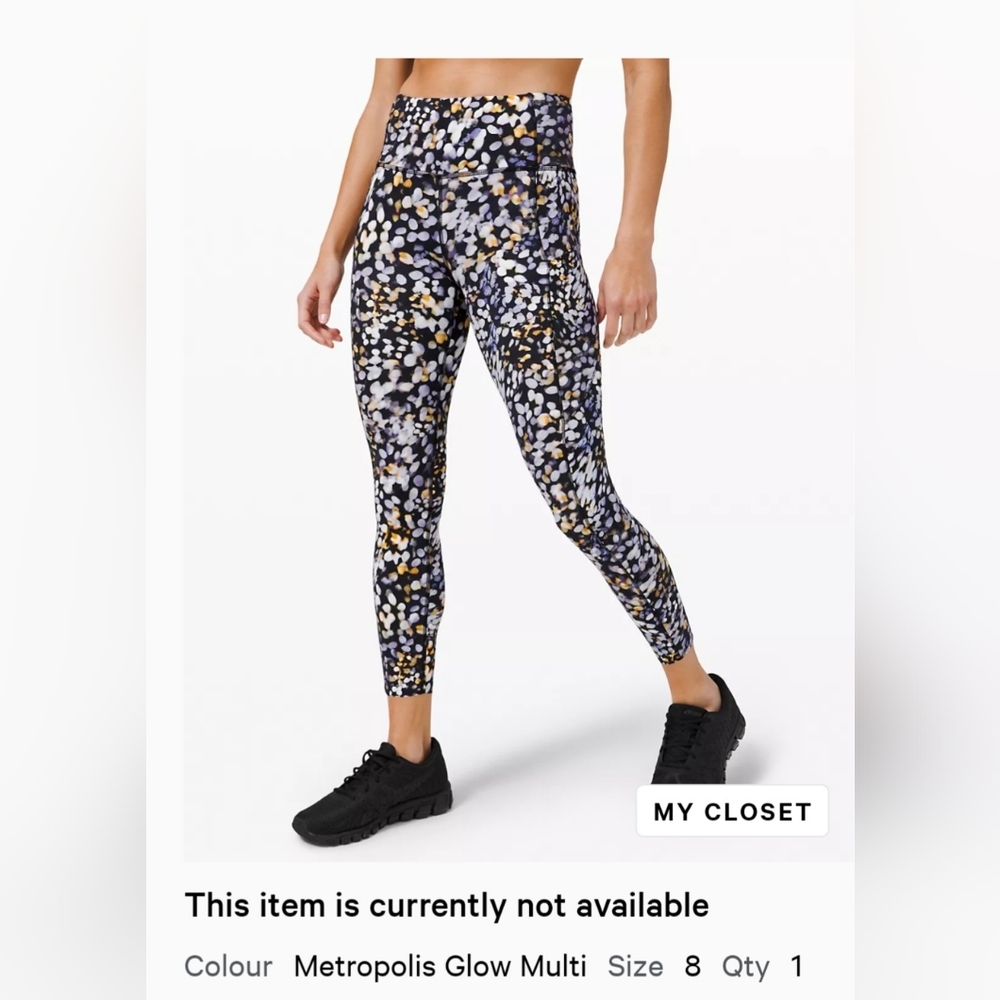 COPY - Lululemon Fast and Free 25 inch -Nulux Fabric. NEVER WORN WITH TAGS
